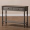 Baxton Studio Noemie Country Cottage Farmhouse Brown Finished 2-Drawer Console Table 146-8184 - alternate 5